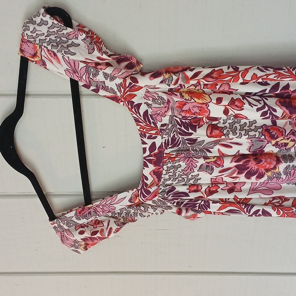 Knox Rose Boho Floral Maxi Tiered Dress Size Small - Picture 3 of 10